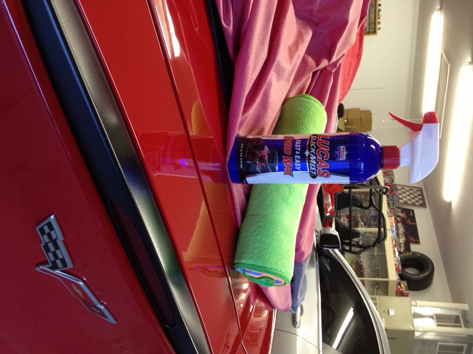 We use Lucas Slick Mist Speed Wax exclusively with an auto detail